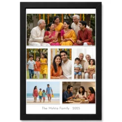 Family Photo Frame for Wall Pastel Floral Premium Wall Art Photo Frame