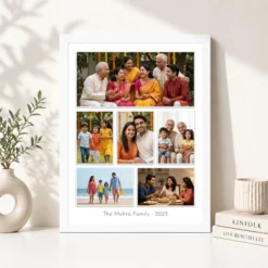 family photo frame for wall pastel floral premium wall art photo frame 03 white 4