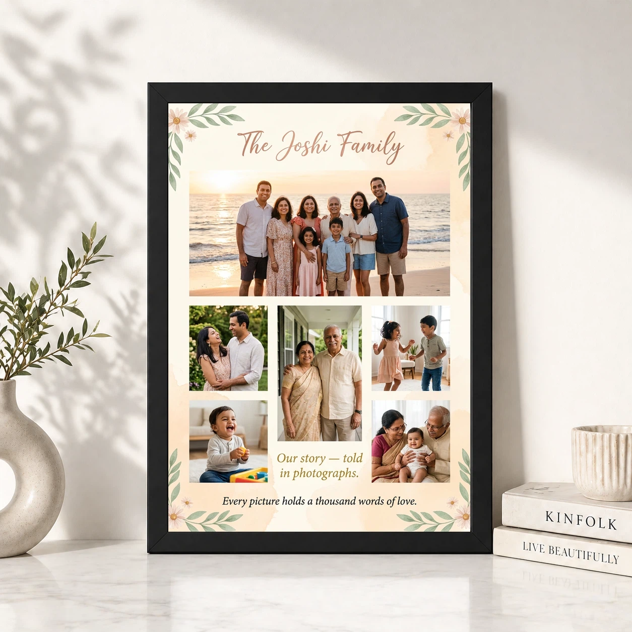 Family Photo Frame Ideas Boho Nature Collage Wall Art Photo Frame 4 Family Photo Frame Ideas Boho Nature Collage Wall Art Photo Frame - Image 4