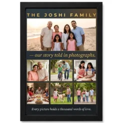 Family Photo Frame Ideas Pastel Watercolor Art Portrait Photo Frame