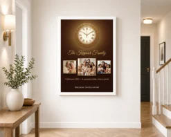 family photo frame with clock elegant classic premium wall photo frame 01 white 2