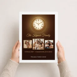 family photo frame with clock elegant classic premium wall photo frame 01 white 3