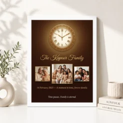 family photo frame with clock elegant classic premium wall photo frame 01 white 4