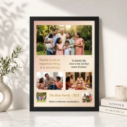 family photo frame with quotes inspirational bold family art photo frame 01 black 4