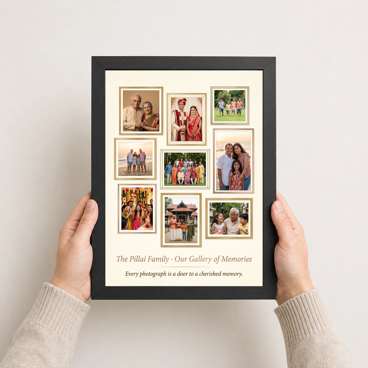 Family Picture Frames Warm Floral Illustrated Portrait Photo Frame 3 Family Picture Frames Warm Floral Illustrated Portrait Photo Frame - Image 3