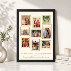 Family Picture Frames Warm Floral Illustrated Portrait Photo Frame 11 family picture frames warm floral illustrated portrait photo frame 01 black 4