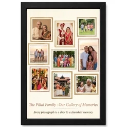 Family Picture Frames Warm Floral Illustrated Portrait Photo Frame