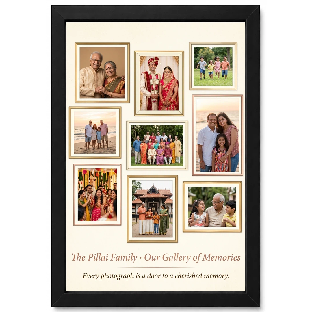 Family Picture Frames Warm Floral Illustrated Portrait Photo Frame 1 Family Picture Frames Warm Floral Illustrated Portrait Photo Frame
