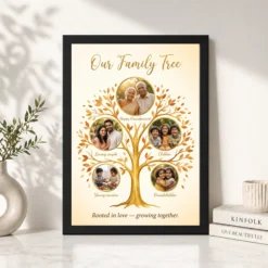 Family Tree 5 Picture Frame Elegant Multi Generation Art Photo Frame 11 family tree 5 picture frame elegant multi generation art photo frame 01 black 4