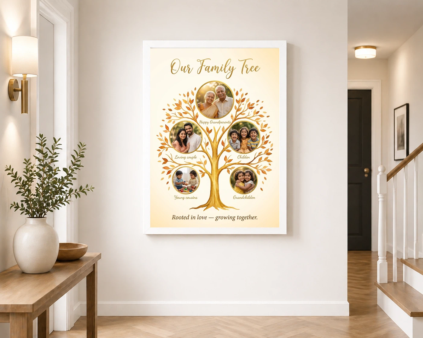Family Tree 5 Picture Frame Elegant Multi Generation Art Photo Frame 6 Family Tree 5 Picture Frame Elegant Multi Generation Art Photo Frame - Image 6