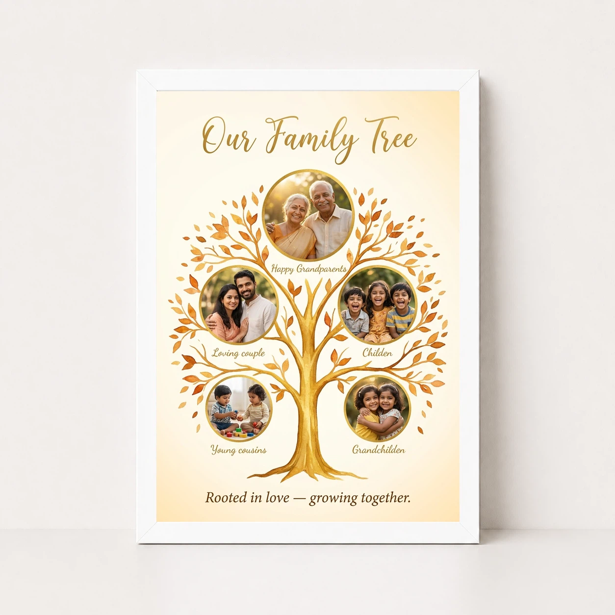 Family Tree 5 Picture Frame Elegant Multi Generation Art Photo Frame 5 Family Tree 5 Picture Frame Elegant Multi Generation Art Photo Frame - Image 5