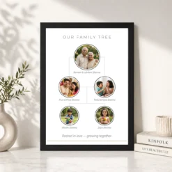 Family Tree 5 Picture Frame Rustic Wood Tone Multi Photo Photo Frame 11 family tree 5 picture frame rustic wood tone multi photo photo frame 03 black 4