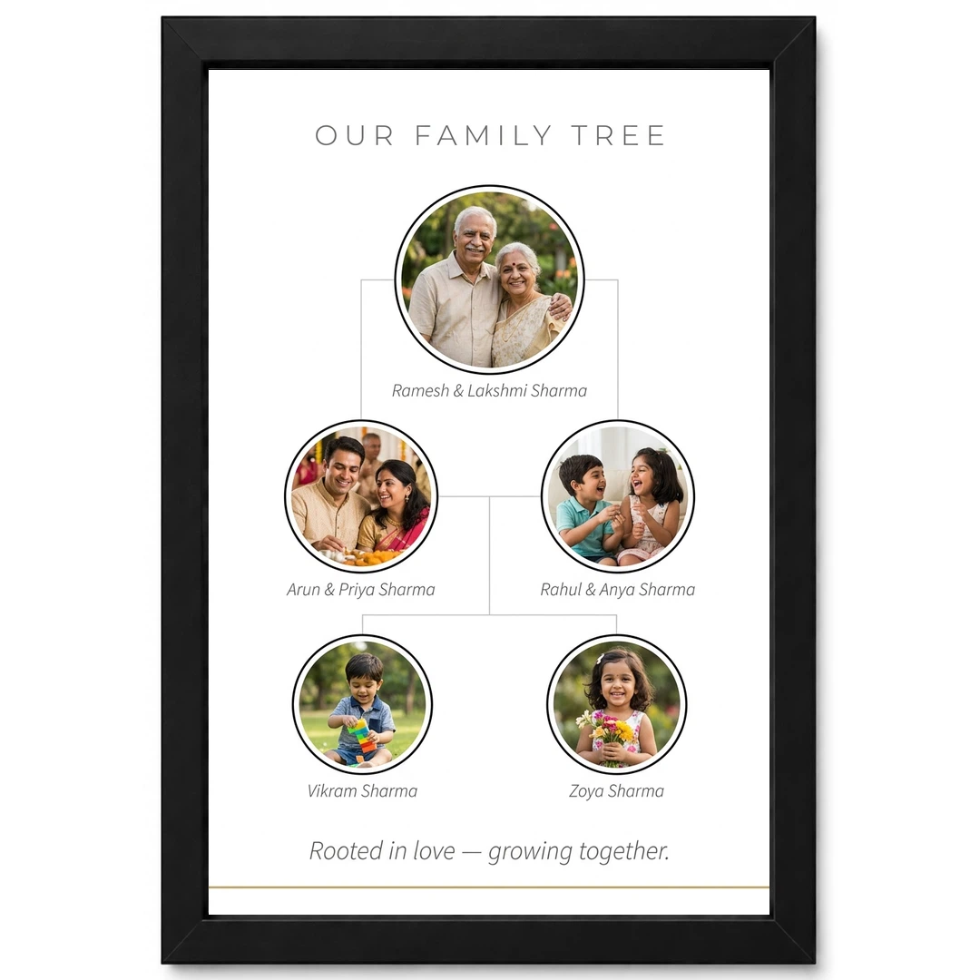 Family Tree 5 Picture Frame Rustic Wood Tone Multi Photo Photo Frame 1 Family Tree 5 Picture Frame Rustic Wood Tone Multi Photo Photo Frame