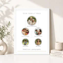 Family Tree 5 Picture Frame Rustic Wood Tone Multi Photo Photo Frame 15 family tree 5 picture frame rustic wood tone multi photo photo frame 03 white 4