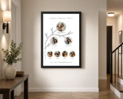 Alternative view of Family Tree Photo Frame Black Gold Royal Heritage Photo Frame
