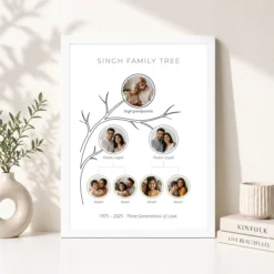 family tree photo frame black gold royal heritage photo frame 03 white 4