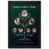 family tree photo frame modern minimal stylish multi photo frame 02 black main