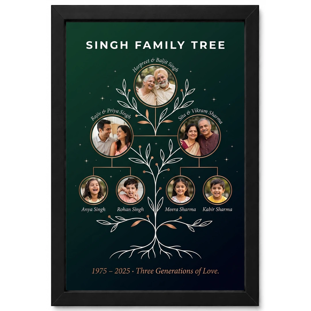 Family Tree Photo Frame Modern Minimal Stylish Multi Photo Frame 1 Family Tree Photo Frame Modern Minimal Stylish Multi Photo Frame