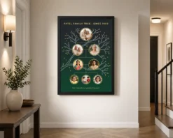 Alternative view of Family Tree Photo Frame Wall Elegant Gold Family Wall Art Photo Frame