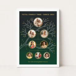 family tree photo frame wall elegant gold family wall art photo frame 02 white main