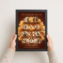 Family Tree Photo Frame Wall Illustrated Heritage Large Wall Art 10 family tree photo frame wall illustrated heritage large wall art 01 black 3