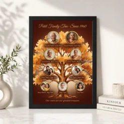 Family Tree Photo Frame Wall Illustrated Heritage Large Wall Art 11 family tree photo frame wall illustrated heritage large wall art 01 black 4