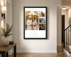 Alternative view of First Anniversary Milestone 1 Year Married Floral Love Photo Frame