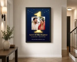 Alternative view of First Anniversary One Year Together Love Story Romantic Photo Frame