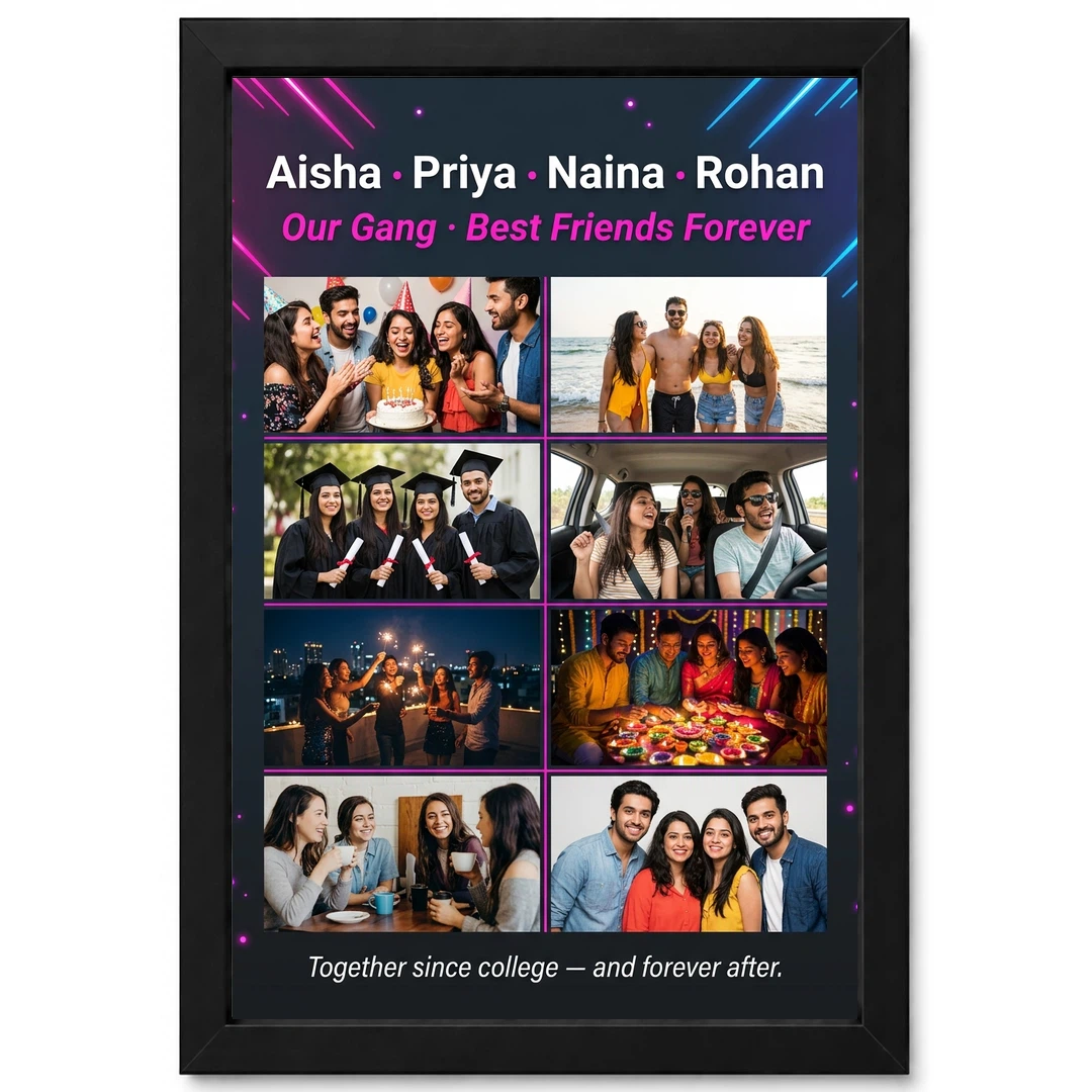 Friends Photo Frame Collage Pastel Candid Fun Moments Photo Frame 1 Friends Photo Frame Collage Pastel Candid Fun Moments Photo Frame