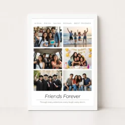 Friends Photo Frame Collage Retro Vintage Besties Memories Photo Frame 12 friends photo frame collage retro vintage besties memories photo frame 03 white main