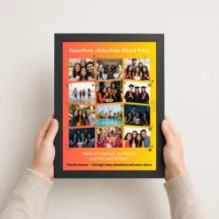 friends photo frame collage vibrant fun friendship memories photo frame 01 black 3