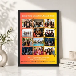friends photo frame collage vibrant fun friendship memories photo frame 01 black 4