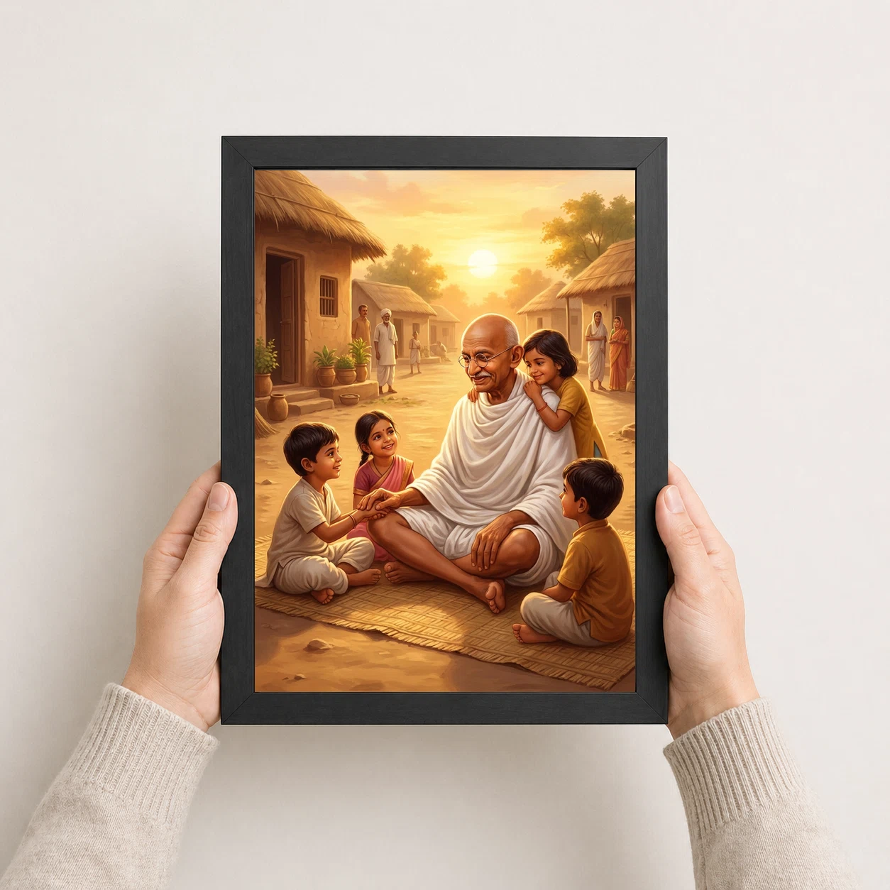 Gandhi Children Village Nurturing Golden Light Devotional Art Photo Frame 4 Gandhi Children Village Nurturing Golden Light Devotional Art Photo Frame - Image 4