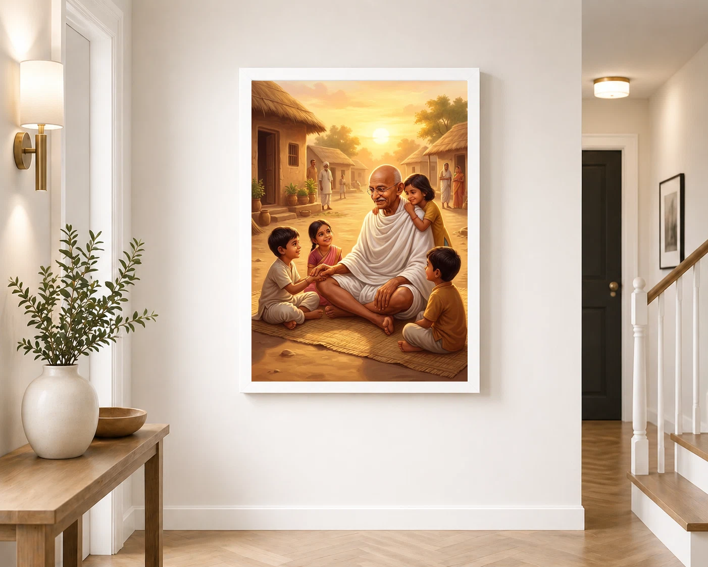 Gandhi Children Village Nurturing Golden Light Devotional Art Photo Frame 7 Gandhi Children Village Nurturing Golden Light Devotional Art Photo Frame - Image 7
