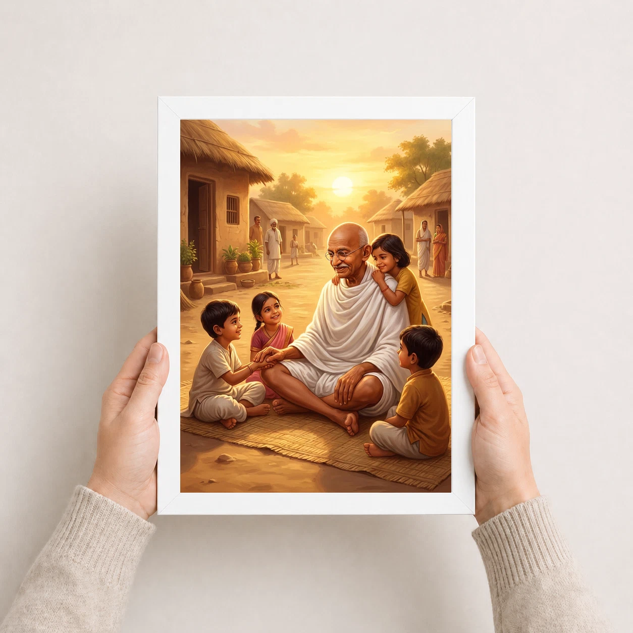 Gandhi Children Village Nurturing Golden Light Devotional Art Photo Frame 8 Gandhi Children Village Nurturing Golden Light Devotional Art Photo Frame - Image 8