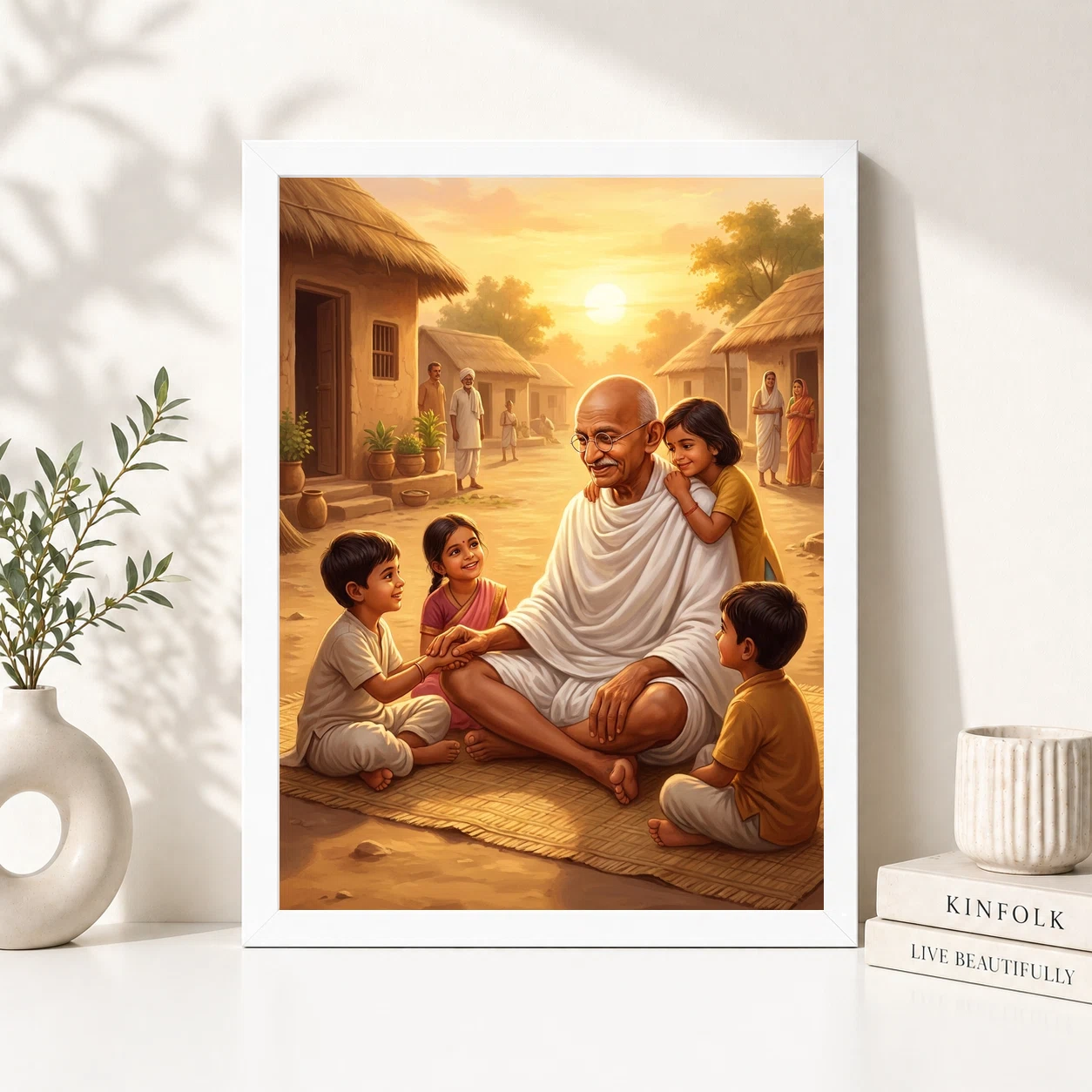 Gandhi Children Village Nurturing Golden Light Devotional Art Photo Frame 5 Gandhi Children Village Nurturing Golden Light Devotional Art Photo Frame - Image 5