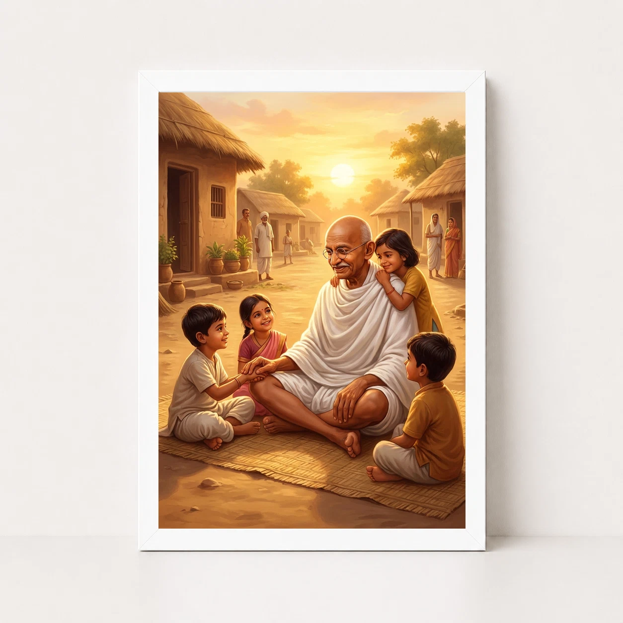 Gandhi Children Village Nurturing Golden Light Devotional Art Photo Frame 6 Gandhi Children Village Nurturing Golden Light Devotional Art Photo Frame - Image 6