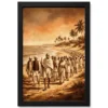 gandhi dandi salt march freedom struggle warm art 03 black main