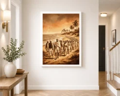 gandhi dandi salt march freedom struggle warm art 03 white 2