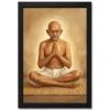 gandhi fasting prayer spiritual determination white dhoti art 08 black main