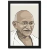 Gandhi Portrait Close Up Round Spectacles Leader Illustration Photo Frame