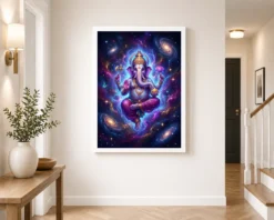 ganesha cosmic universe galaxy divine energy spiritual art 09 white 2