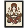 ganesha kalamkari style andhra folk art earth tones 17 black main