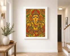 ganesha madhubani folk art vibrant bihar traditional painting 02 white 2