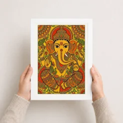 ganesha madhubani folk art vibrant bihar traditional painting 02 white 3
