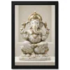 ganesha marble sculpture white gold premium 3d art 18 black main