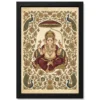 Ganesha Pichwai Painting Peacock Floral Rajasthani Wall Art Photo Frame 17 ganesha pichwai painting peacock floral rajasthani wall art 05 black main