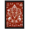 Ganesha Warli Tribal Art White Red Maharashtra Folk Art Photo Frame 17 ganesha warli tribal art white red maharashtra folk art 20 black main