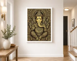 Ganesha Zentangle Black Gold Intricate Luxury Poster Art Photo Frame 11 ganesha zentangle black gold intricate luxury poster art 23 white 2
