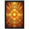 gayatri mantra sacred art sun rays sanskrit gold orange art 02 black main